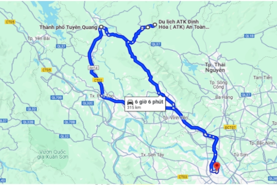 Cung đường Hà Nội – Tuyên Quang – Thái Nguyên – Hà Nội