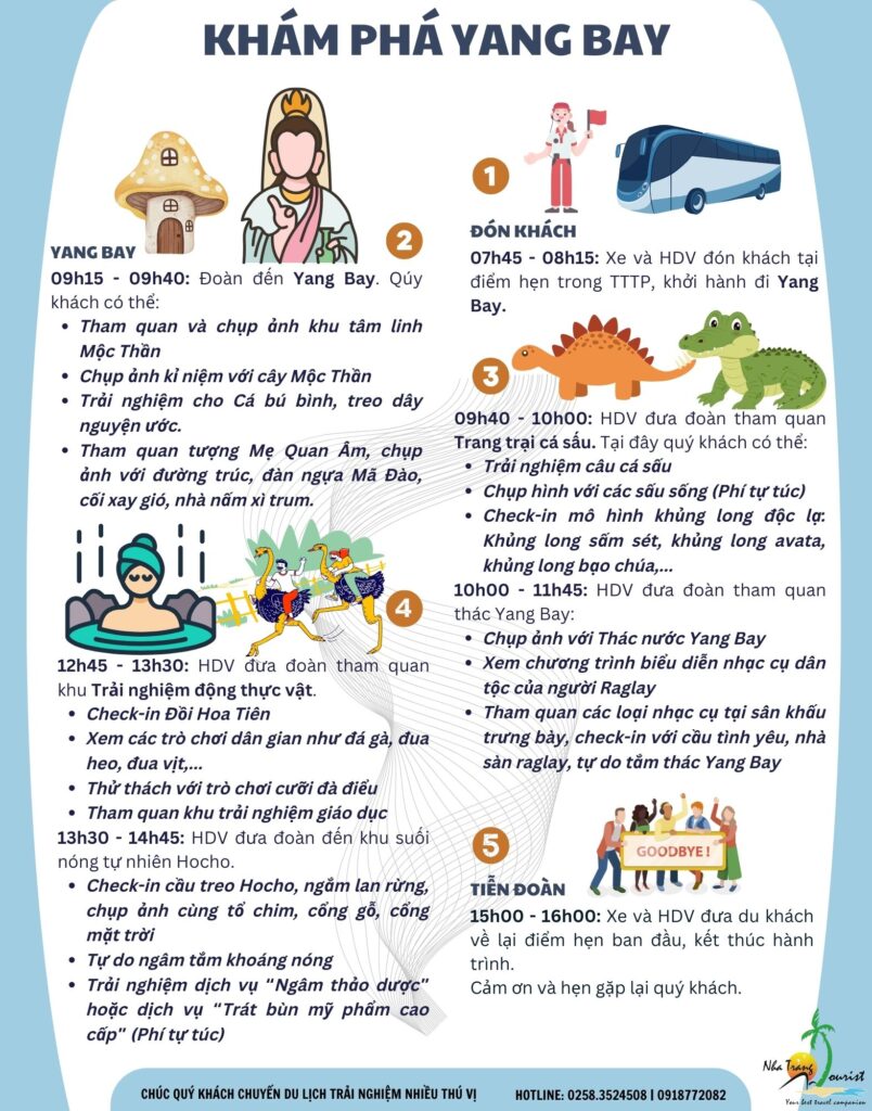 Chi tiết lịch trình khám phá thác Yangbay 1 ngày