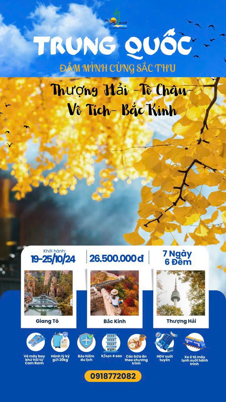 Giá tour trọn gói du lịch trung Quốc 7N6Đ