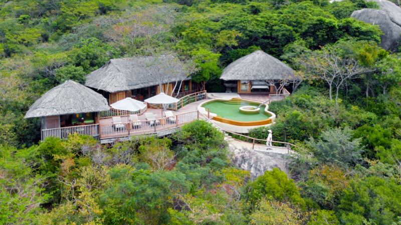 Không gian xanh mát của Six Senses Ninh Vân Bay