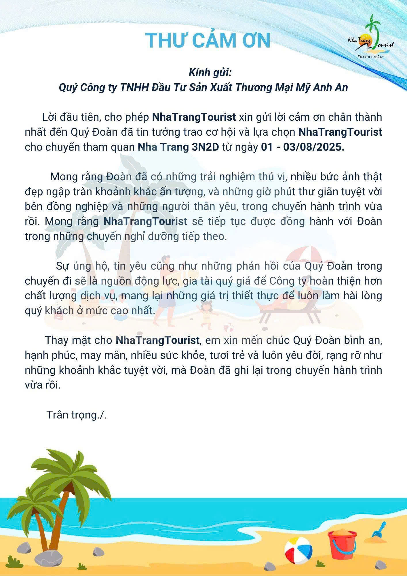 nghi duong nha trang 3n2d cong ty my anh an2011