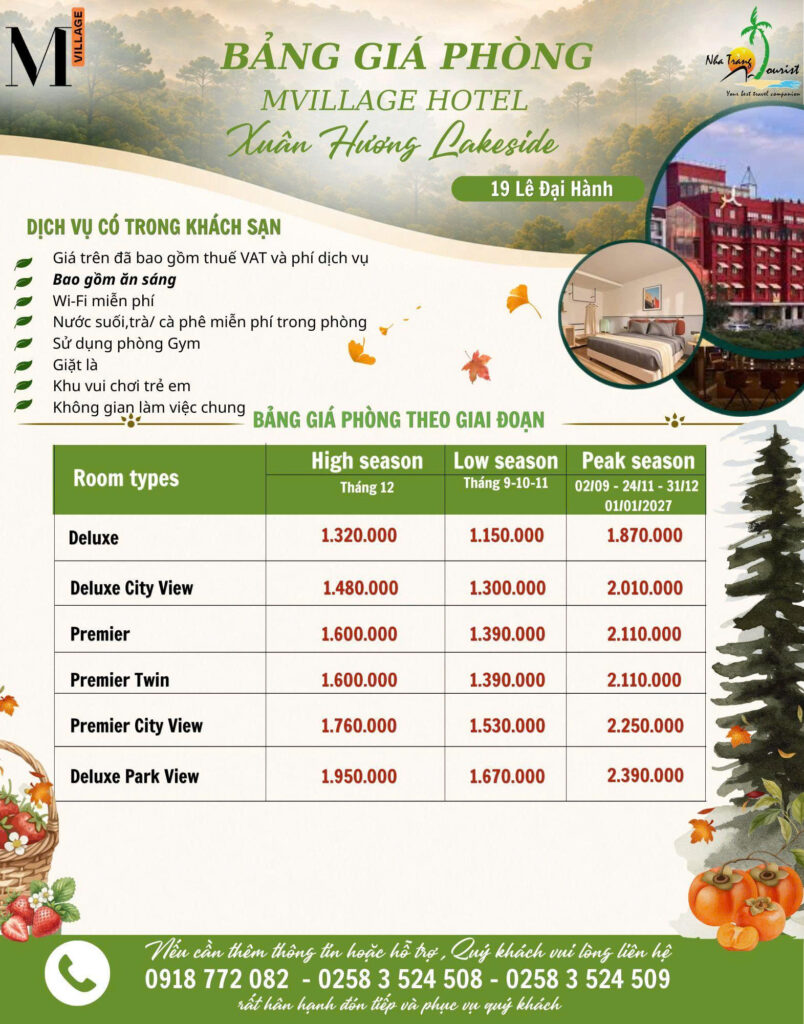 Bảng giá phòng