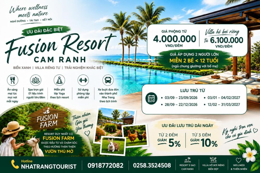 Fusion Resort Cam Ranh - Chương trình khuyến mãi 26DOM2 - Ảnh 2