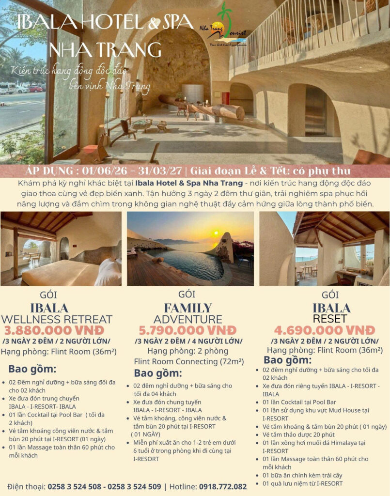 Ibala Hotel & Spa Nha Trang: Nghỉ dưỡng giữa kiến trúc hang động độc đáo bên biển Hòn Chồng 16 uu dai ibala hotel spa nha trang
