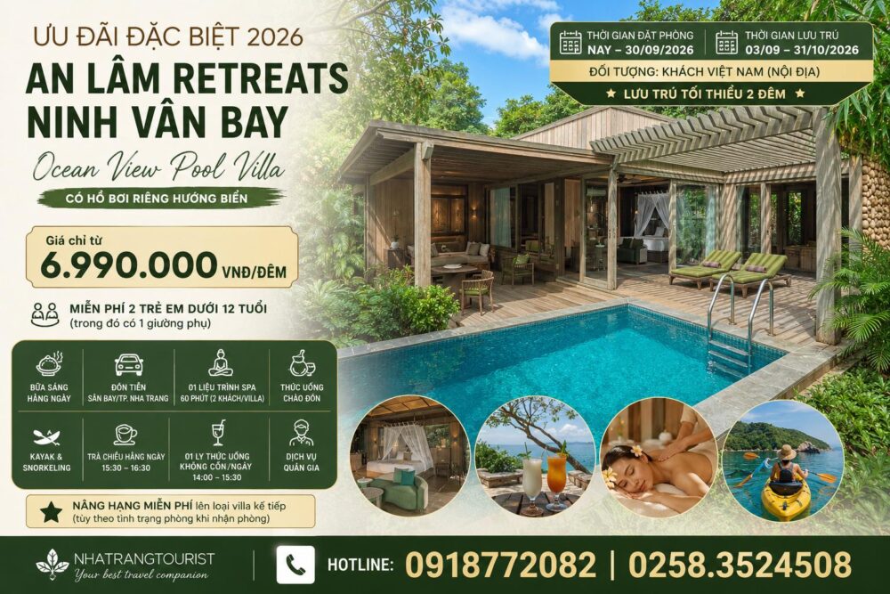 Ưu đãi đặt phòng Ocean View Pool Villa - An Lâm Retreats Ninh Vân Bay