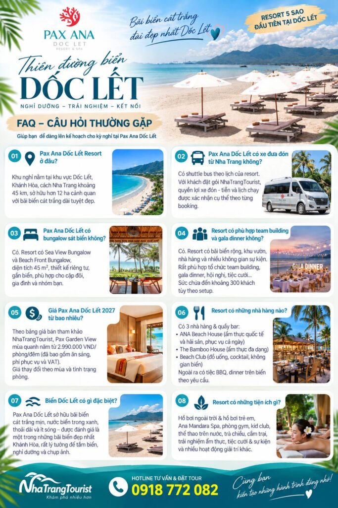 Đặt phòng khu nghỉ dưỡng Pax Ana Dốc Lết Resort & Spa| giá tốt 2027 33 cau hoi thuong gap ve pax ana doc let