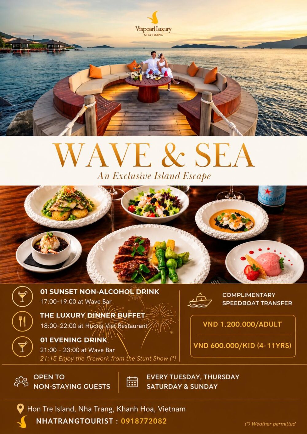 Buffet thượng hạng tại Vinpearl Luxury 6* (đảo Vinpearl)