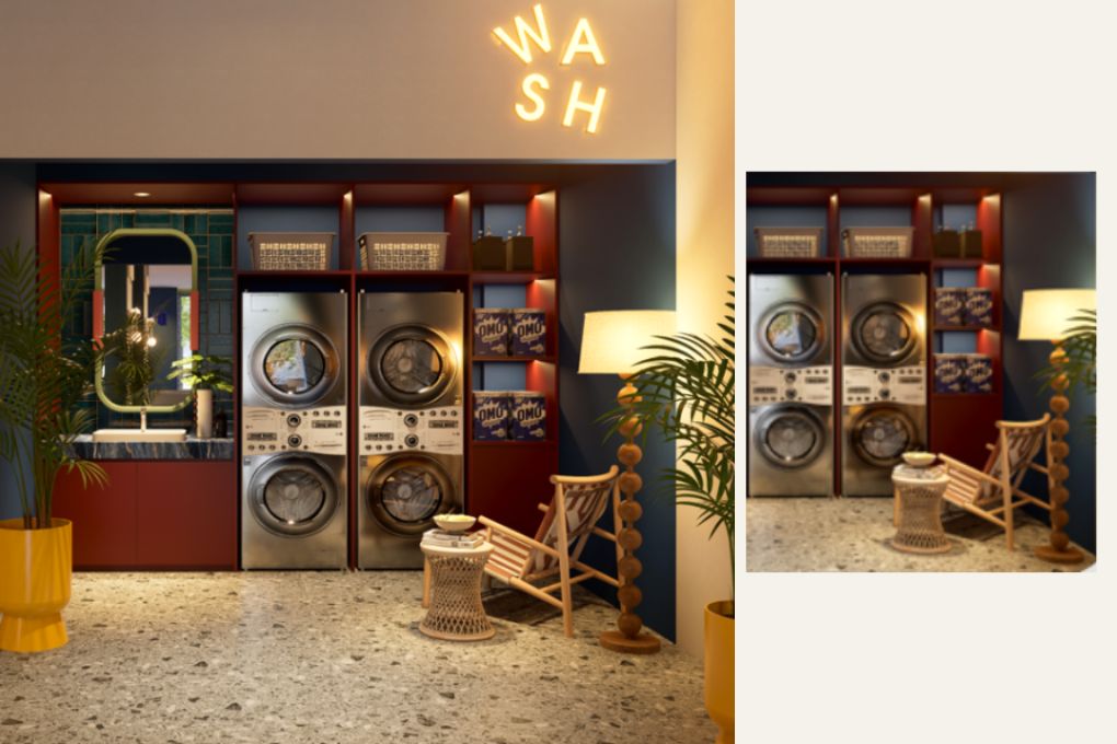 M Village Premier Hotel Đà Nẵng Beach - Trải nghiệm Lifestyle hiện đại gần biển Mỹ Khê 5 Self-Service Laundry tại tầng 1 - hình ảnh từ factsheet M Village.