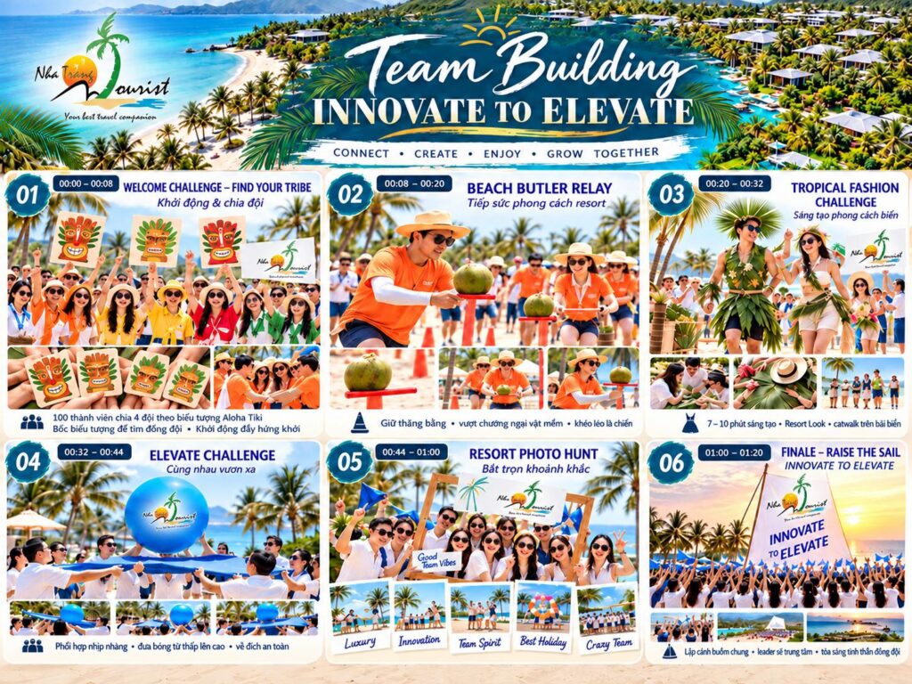 tropical team building word tea resort