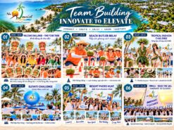 tropical team building word tea resort